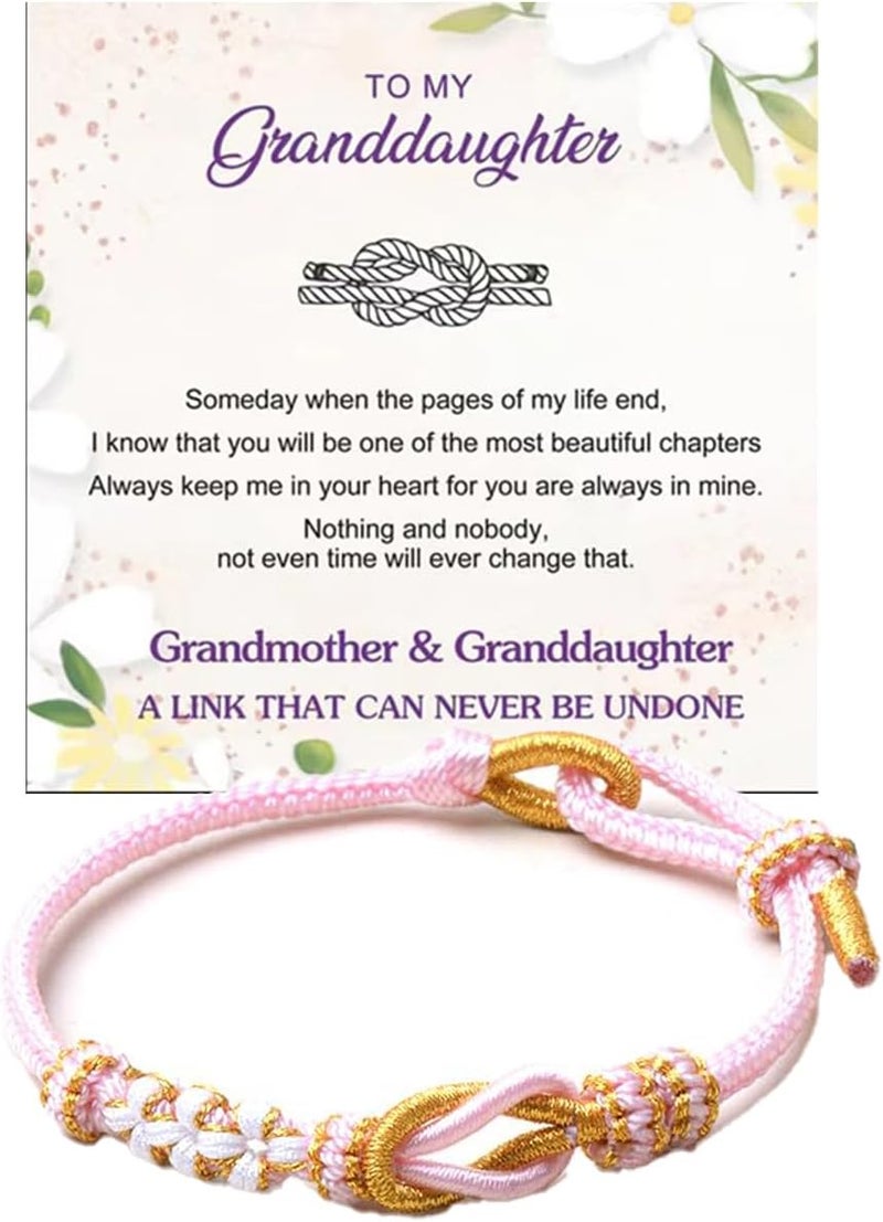 DivaGlamz To My Granddaughter-Infinity Forever Love Heart Bracelet, Natural Emperor Stone Double Layer Purple Beaded Woven Wrap Bracelets Adjustable Mind Peace Gift Jewelry - Image 1